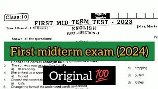 10th English first midterm exam original question paper 2023