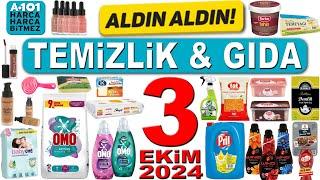 A101 BU HAFTA GIDA TEMİZLİK ÜRÜNLERİ  A101 3 EKİM 2024 DETERJAN VE KAHVALTILIK  A101 KOZMETİK