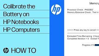 Calibrate the Battery on HP Notebooks  HP Computers  HP Support