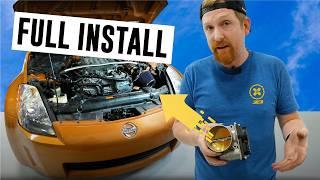 How To 350Z 75mm Throttle Body Install