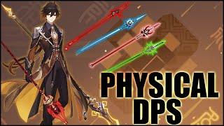 Zhongli As A Physical DPS Is Crazy Weapon Test - Gesnhin Impact