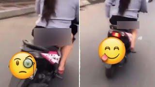 WANITA CANTIK PAMER CELANA DALAM SAAT NAIK MOTOR VIRAL