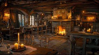 Medieval Hearthside Harmonies  Tavern Ambience for Sleep Study and Relaxation 