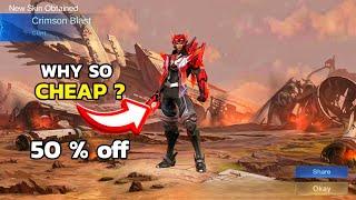 DRAW CLINT COLLECTOR CRIMSON BLAST SKIN AT 50% OFF  GUIDE FOR CLINT COLLECTOR SKIN MLBB