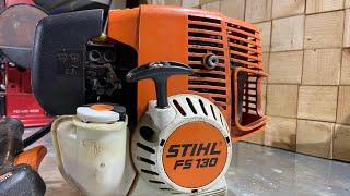 STIHL FS 130 4- mix. После некачественного ремонта. Принцип работы.