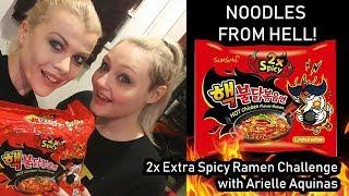 2x Spicy Noodle From Hell SPICY Challenge with Arielle Aquinas