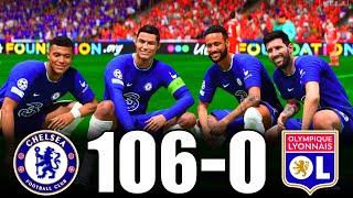 FIFA 23  RONALDO MESSI MBAPPE NEYMAR HAALAND ALL STARS  CHELSEA 106-0 LYON  PS5 4K 60FPS