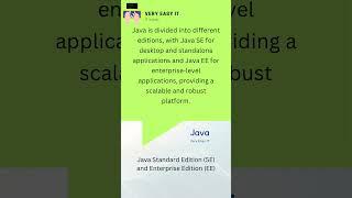 Java Standard & Enterprise editions  Very Easy IT  #java #shorts #interestingfacts