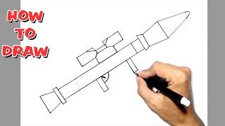 How to Draw RPG Rocket launcher