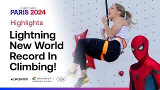 CLIMBING WORLD RECORD AT THE PARIS OLYMPICS   #Paris2024 #Olympics