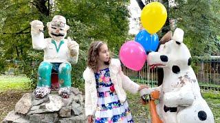 Волшебный парк где герои мультиков живут - песня для детей со словами  Детские песни от Даши