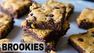 Easy Chocolate Chip Cookie Brownies Recipe  Brookies