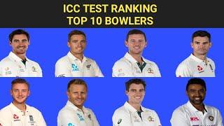 ICC TEST RANKING  TOP 10 BOWLERS  ICC TEST RANKING 2021 BOWLER