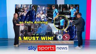 Joao Felix DayChelsea vs ServetteTeam Arrivals at Stamford Bridge️Pedro Neto