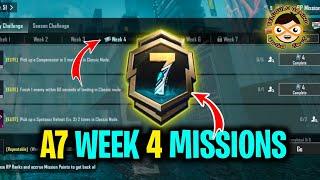  BGMI Week 4 Missions Telugu  BGMI A7 RP MISSIONS