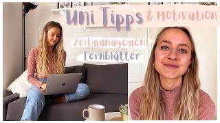 UNI TIPPS - Zeitmanagement Motivation & Disziplin in der Online Uni & LERNBLÄTTER für Klausuren