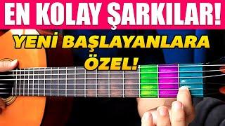 EN KOLAY Gitara SIFIRDAN BAŞLAYANLAR için 8 ŞARKI Tab Gitar Dersi 