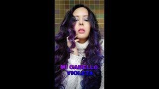 Mi cabello violeta con mascarillas de color de Tahe