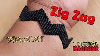 Tutorial Macrame  PULSERA ZIG ZAG fácil y sencilla de hacer  The most easy and simple guide