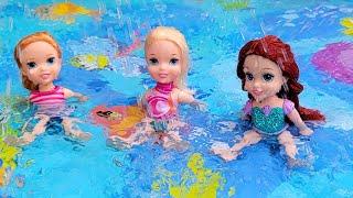 Splash pad  Elsa & Anna toddlers - surprise - water fun - games