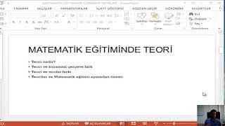 1. Hafta Matematik eğitiminde öğrenme teorileri dersi