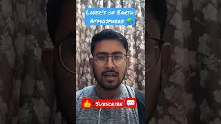 Earth atmosphere layer  earth k mandal #upsc #uppsc #sscgd #gkinhindi #gk #gs #atmosphere #shorts