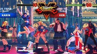 Street Fighter V AE CammySakuraKarin vs KenChun LiJuri PC Mod