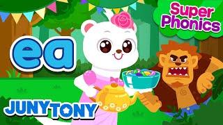 ⭐Super Phonics  ea Song  Weasel’s Tea Party   Phonics Song for Kids  JunyTony