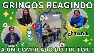 Gringos reagindo a um compilado do Tik Tok