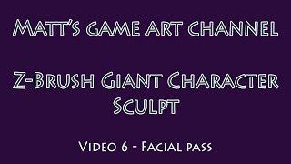 Zbrush character sculpt - The Giant video 06