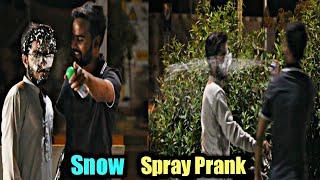 spray prank  snow spray prank  brainless prank