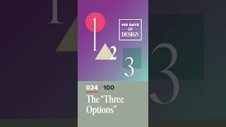 The Three Options Will Platform you as the Expert  Day 24 of 100 Days of Design  #shorts