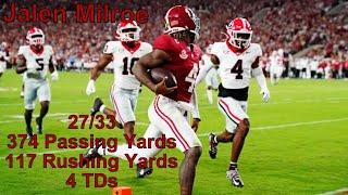 Jalen Milroe highlights vs Georgia. Heisman Front Runner  CFB 2024