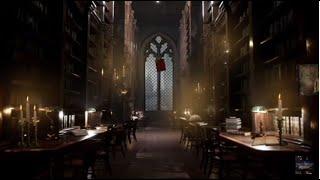 Hogwarts Library Ambience  Harry Potter inspired ASMR  Animated Ambience STUDYRELAX 