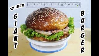 12 Inch Giant Burger Buns  DIY Sisig Burger