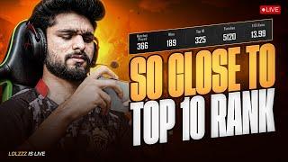 AAJ TOP 10 HOGA?  SERIOUS CONQUEROR RANK PUSH  BGMI LIVE