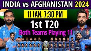India vs Afghanistan 1st T20 Playing 11  Ind vs Afg T20 Playing 11 2024