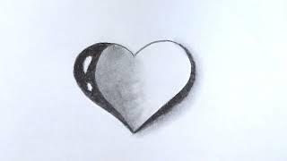 ‍️DRAWING TRICK‍️HOW TO DRAW A HEART WATER DROPEASY DRAWING#pencildrawing @TamilNewArt