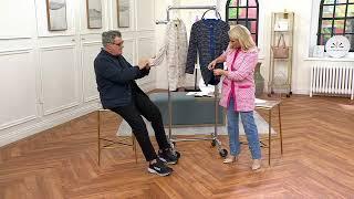 Isaac Mizrahi Live Chenille Yarn Knit Tweed Long Jacket on QVC