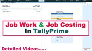 JOB WORK AND JOB COSTING IN TALLY PRIME