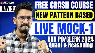 Day 2  Live Mock-1  FREE CRASH COURSE for RRB POClerk Pre  Yashraj Sir  Veteran