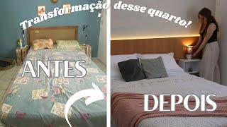 Incrível transformação no quarto dos meus pais - quarto de casal decoração gastando pouco