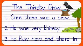 Thirsty Crow Story In English Writing  English Ki Writing  Thirsty Crow Story  english writing