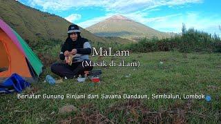 Masak berlatar gunung Rinjani dari Savana Dandaun Sembalun Lombok Timur
