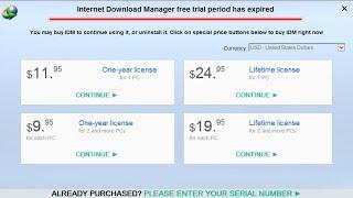 Solve the activation problem in Internet Download Manager crack IDM 2024buy window trial h expired