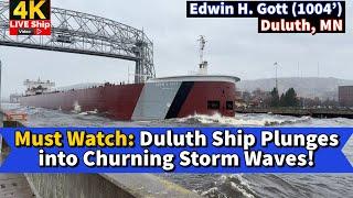 ️Must Watch Duluth Ship Plunges into Churning Storm Waves