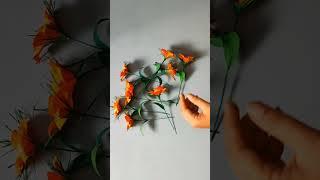 crepe paper flower making part-3 #diy papercraft#shortsvideo #diy #diycrafts #homedecor