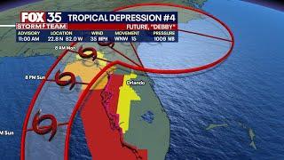 Tropical Depression 4 is entering the Gulf inching closer to Florida