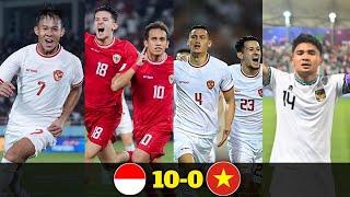 INDONESIA vs VIETNAM 10-0 agg ASIAN CUP QUALIFIED WORLD CUP AFF U16 ● SENIOR U16 2024