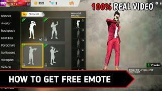 HOW TO GET FREE EMOTE IN GARENA FREE FIRE 100% WORKING UNLOCK ALL EMOTE FREE  NO HACK